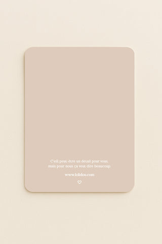 Carte "Ce que tu mérites"