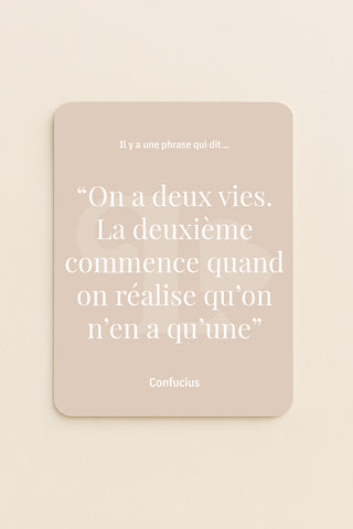 Carte "Une seule vie"