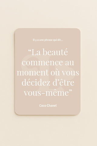 Carte "Beauté Libre"